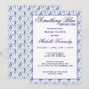 Recherche de something blue bridal shower invitations Bleu et blanc
