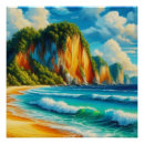 Recherche de la falaise posters Vagues