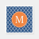 Recherche de orange bleue serviettes Monogramme