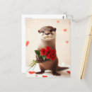 Recherche de amour de loutre cartes postales Mignon