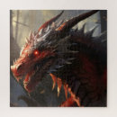 Recherche de dragon rouge puzzles Magique
