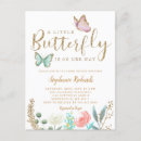 Recherche de son aquarelle florale invitations Papillon