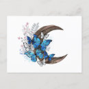 Recherche de papillons bleus cartes postales Illustration
