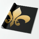 Recherche de gold fleur de lis papier cadeau Noir