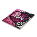 Recherche de coeur floral carreaux Abstrait