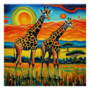 Suche nach afrikanische savanne poster Sonnenuntergang