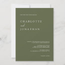 Recherche de vert olive foncé invitations Simple