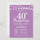 Recherche de surprise 40ans anniversaire invitations Fête d'anniversaire