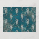 Recherche de hippocampe bleu cartes postales Mer