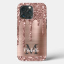 Recherche de rose brillant iphone coques Monogrammé