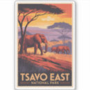Recherche de cinq animaux autocollants Afrique