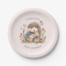 Recherche de adorable hérisson assiettes en papier Baby