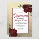 Recherche de red rose quinceanera invitations Rouge