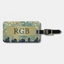 Recherche de ville bagages étiquettes Skyline