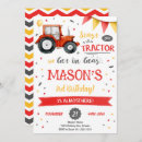 Recherche de tracteur rouge invitations Pour enfants