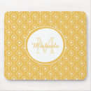 Recherche de jaune et blanc tapis souris Monogramme