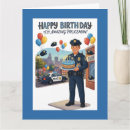 Recherche de policiers anniversaire cartes Police