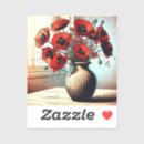 Recherche de red poppies autocollants Fleurs