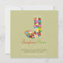 Recherche de de naissance de monogramme invitations Floral
