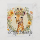 Recherche de giraffe vœux cartes D'anniversaire