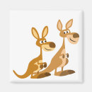 Recherche de kangourou drôle magnets Illustration