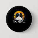 Recherche de rétro dame badges Dame de chat fou
