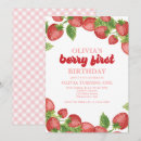 Recherche de fruits rouges invitations Fraises à l'aquarelle