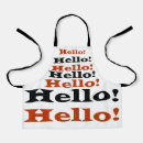 Recherche de salutations tabliers Bonjour