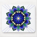 Recherche de mandala bleu tapis souris Fleurs