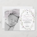Recherche de purple baptême invitations Fleur sauvage