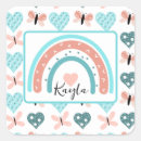 Recherche de papillon turquoise autocollants Rose