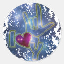 Recherche de geste autocollants Sourd