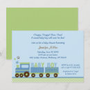 Recherche de train baby shower invitations Train choo choo