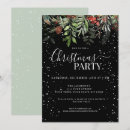 Recherche de floral noël invitations Rouge et vert