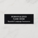 Suche nach spanische visitenkarten Spanischlehrer