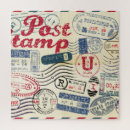 Recherche de timbres puzzles Vintage