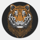 Recherche de portrait tigre autocollants Visage de tigre