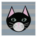 Suche nach der schwarzen katze poster Grüne augen
