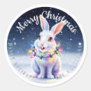 Recherche de lapin de neige autocollants Joyeux noël