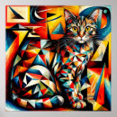Suche nach abstrakte katze poster Bunt