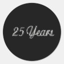 Recherche de anniversaire de 25 ans autocollants Noir