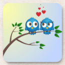 Recherche de oiseaux dessous de verres Romantique