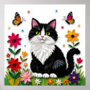 Suche nach katze mit blumen poster Generativer inhalt