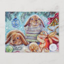 Recherche de lapin de noël cartes postales Mignon