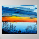 Suche nach sonnenuntergang leinwand poster Wasser