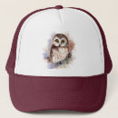 Recherche de hibou rouge Aquarelle