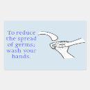 Suche nach mikroben aufkleber Hände