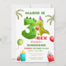 Recherche de dinosaures colorés invitations D'anniversaire de dinosaure