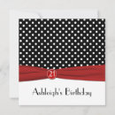 Recherche de pois noir rouge invitations Blanc