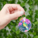 Recherche de perroquet coloré porteclés Tropical